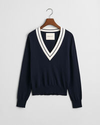 Pullover com decote em V Contrast