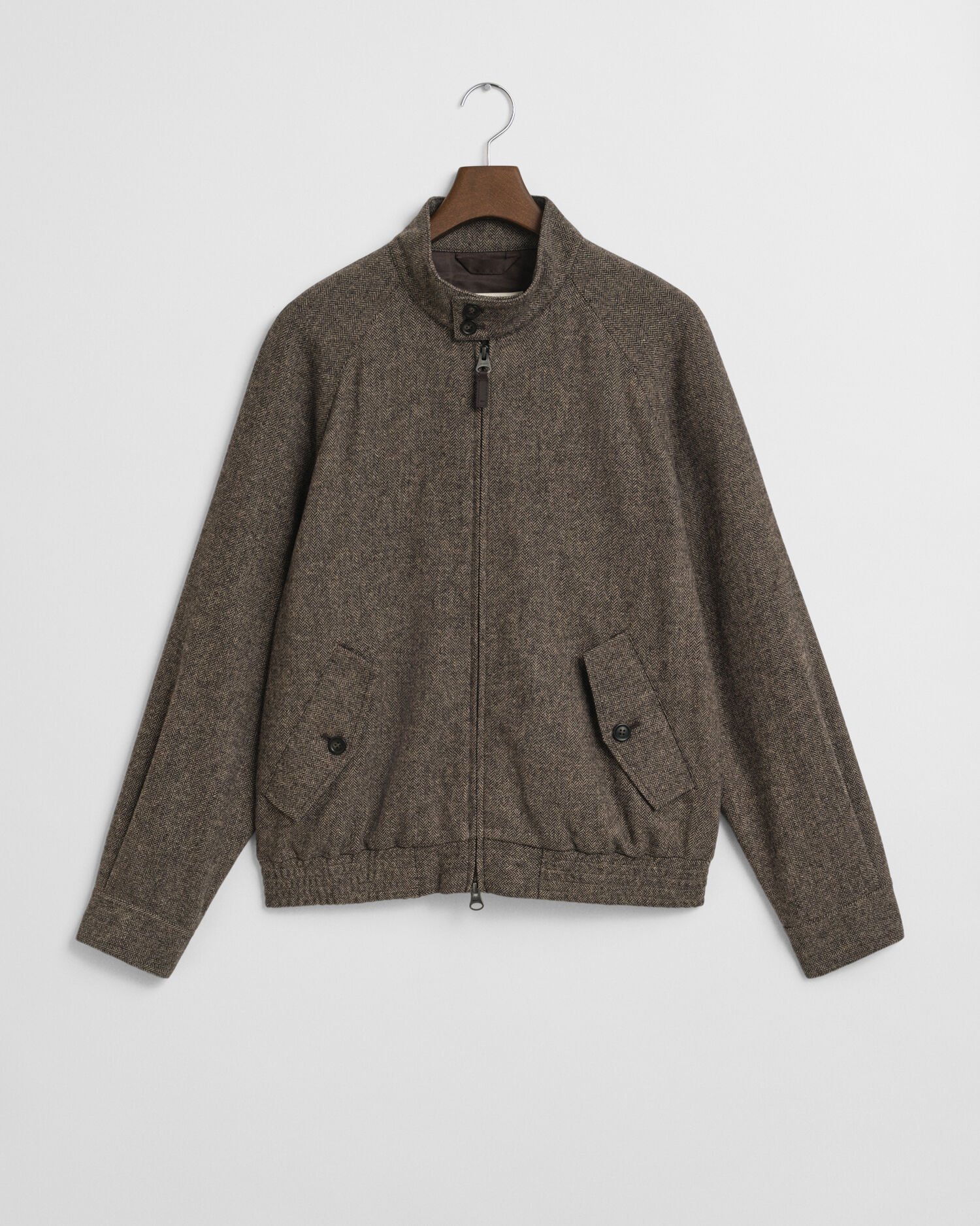 Casaco Harrington em mistura de lã