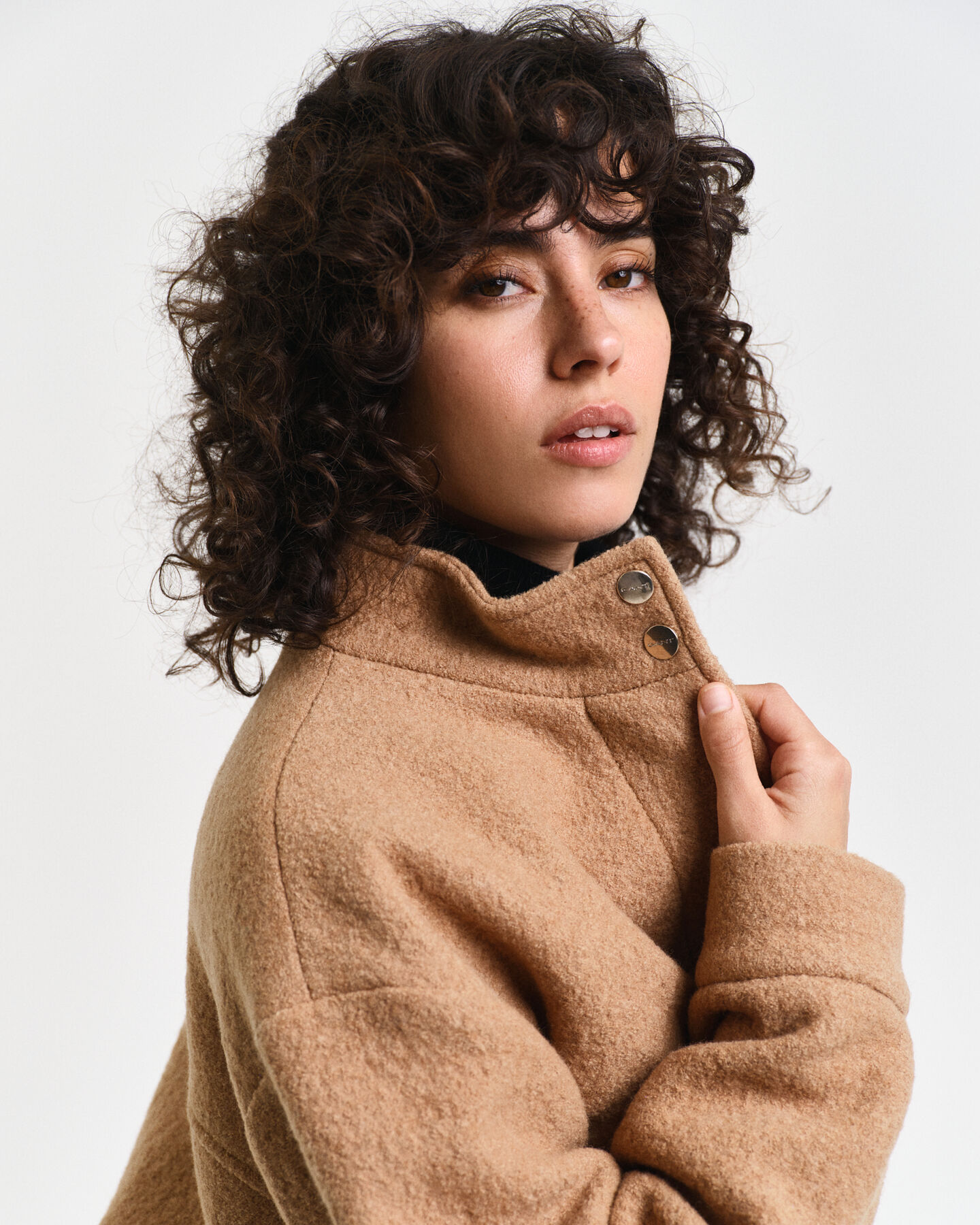 Casaco em lã Harrington