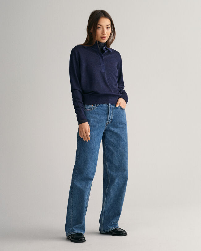 Pulover de malha Metallic Polo