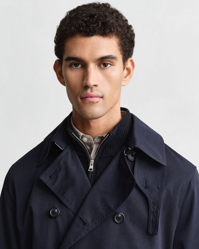 Gabardina em mistura de algodão