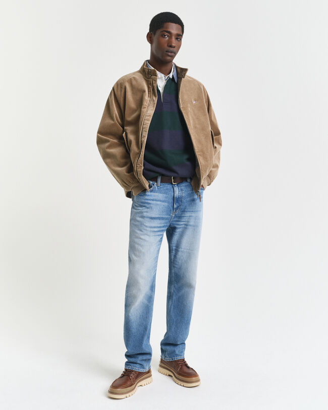 Heavy Rugger às riscas com colarinho em chambray