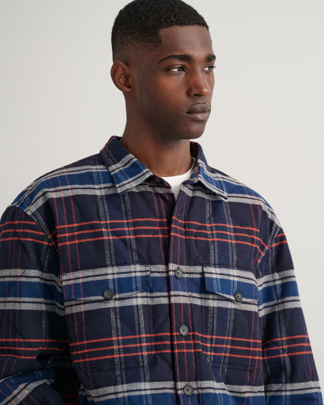 Sobrecamisa em flanela acolchoada