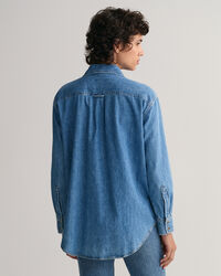 Camisa de ganga relaxed fit