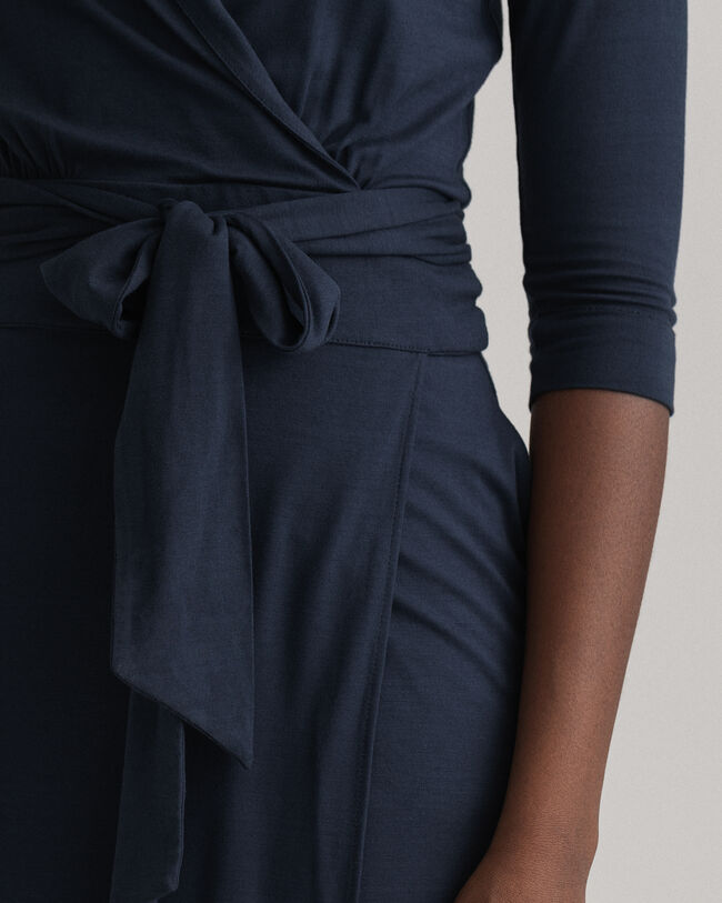 Vestido de trespasse em jersey