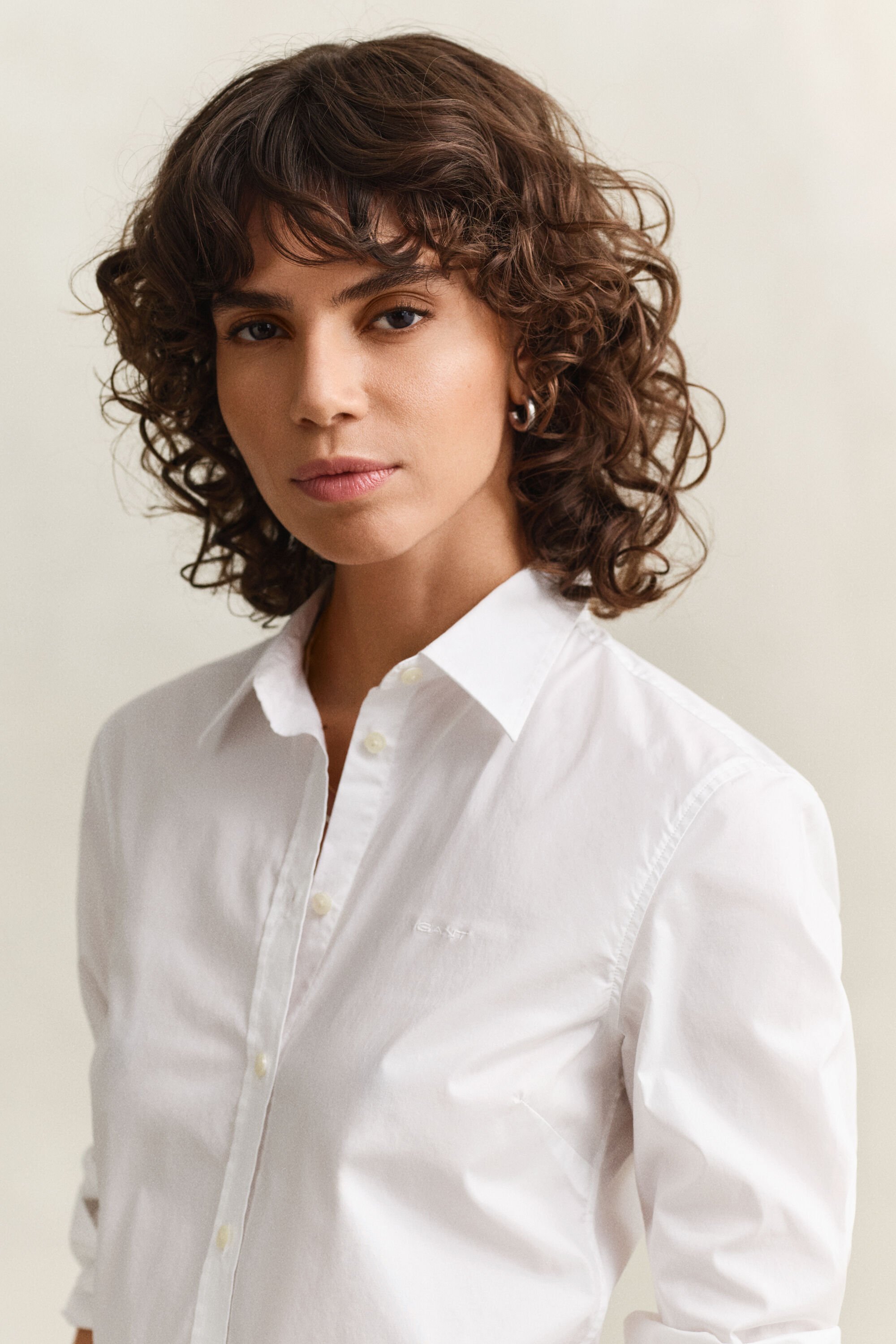 Camisa em popelina slim fit