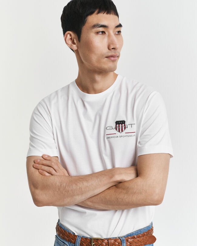 T-shirt bordada Archive Shield