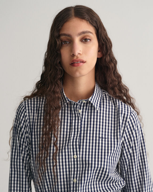 Camisa em popelina gingham regular fit