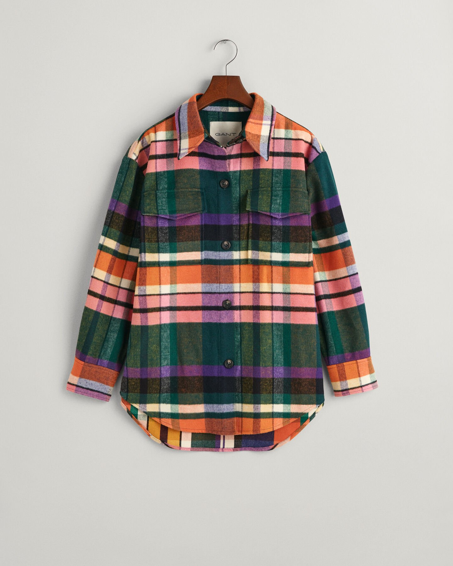 Sobrecamisa com padrão axadrezado