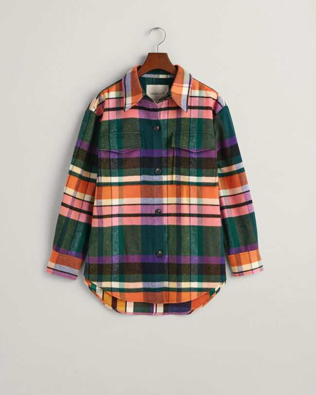 Sobrecamisa com padrão axadrezado