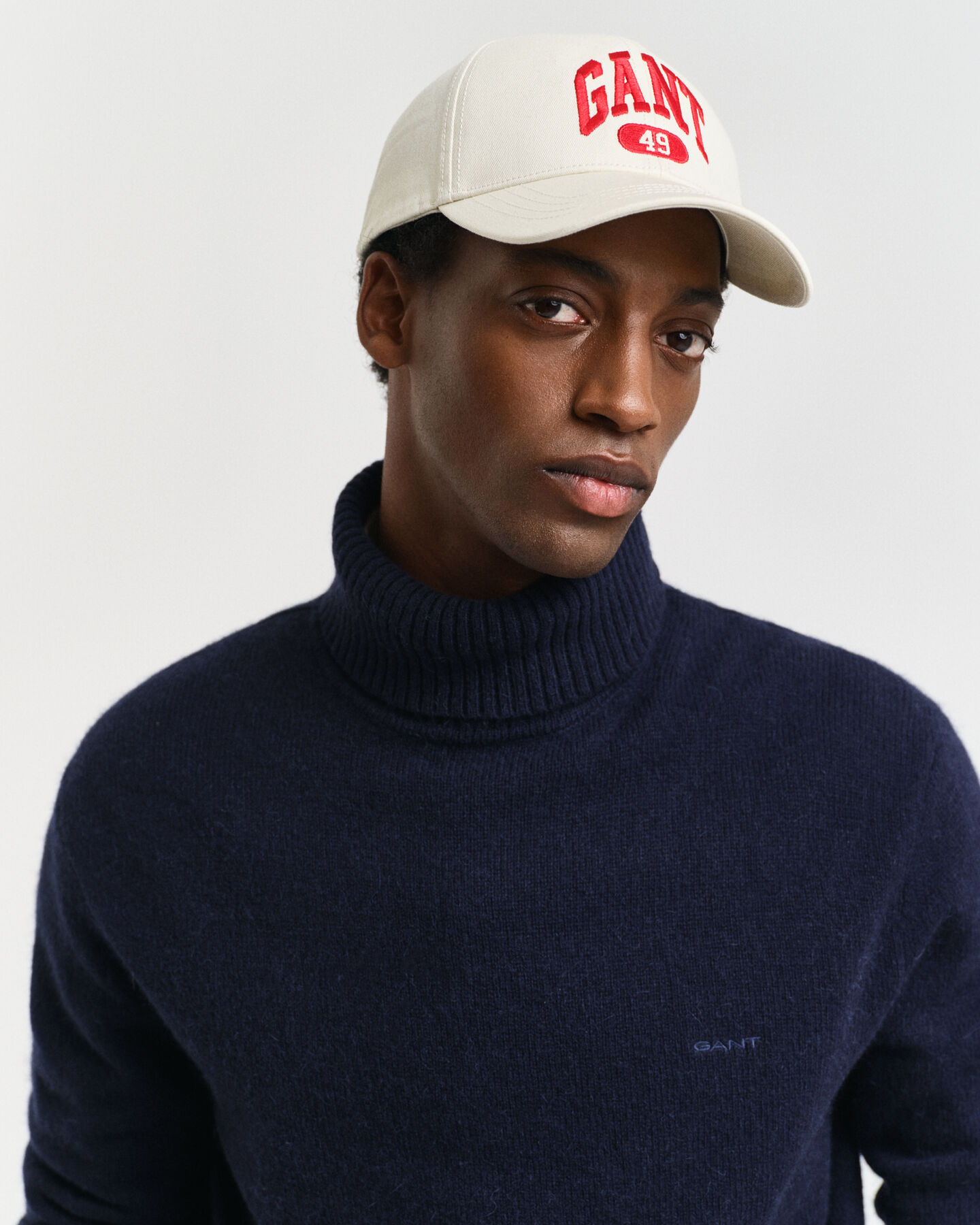 Camisola de gola alta em mistura de lã