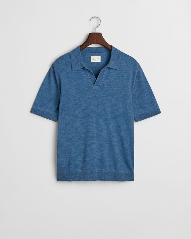 Camisola de malha estilo polo com manga curta Sunfaded