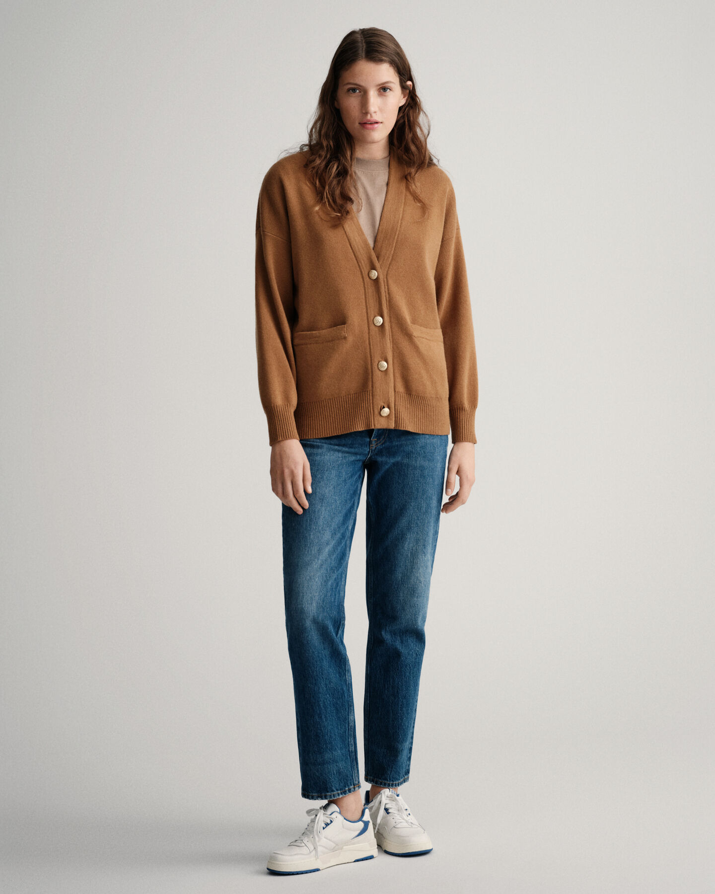 Casaco de malha liso oversized