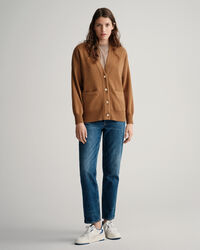 Casaco de malha liso oversized