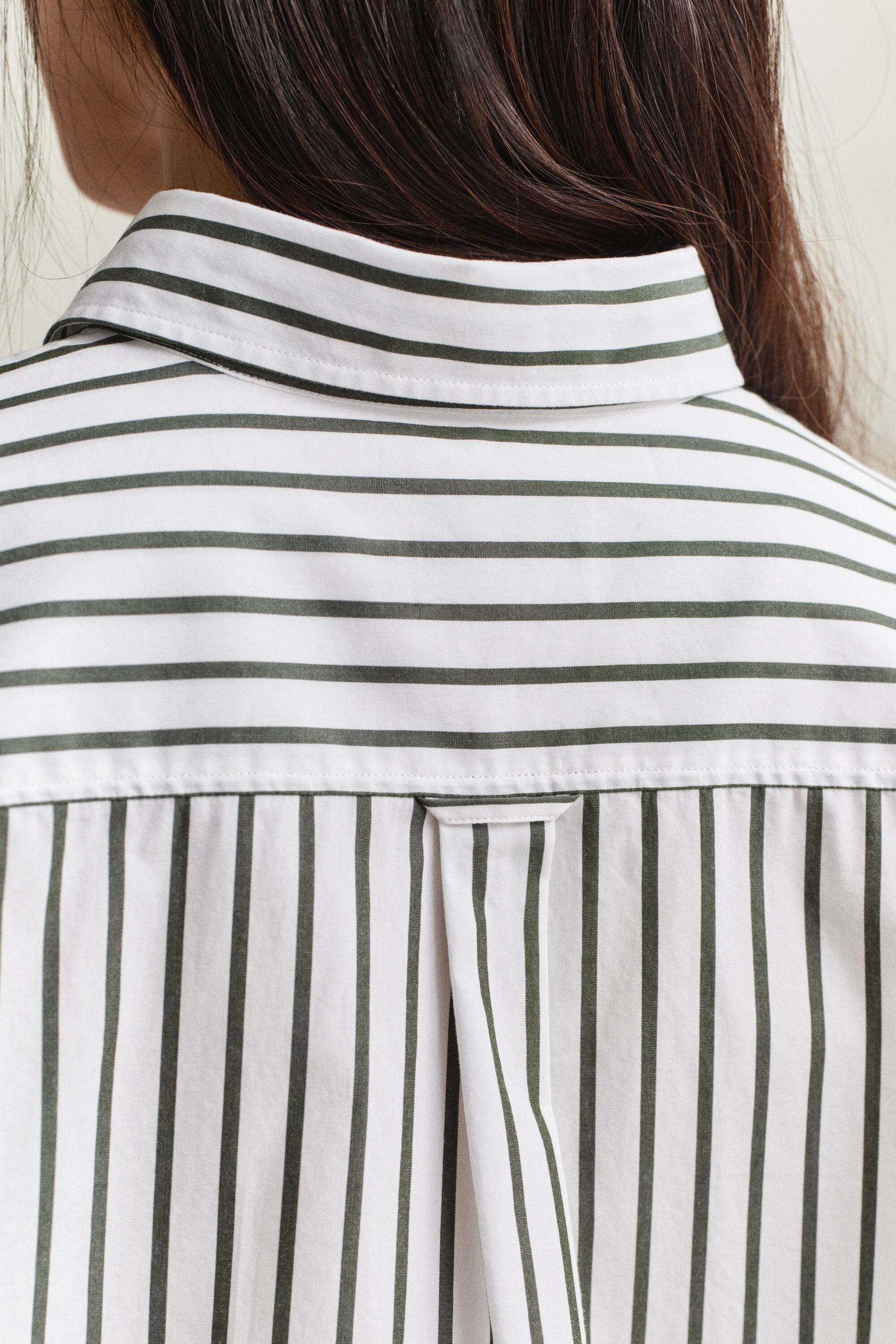 Camisa em popelina às riscas Classic relaxed fit
