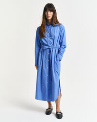 Vestido-camisa em popelina