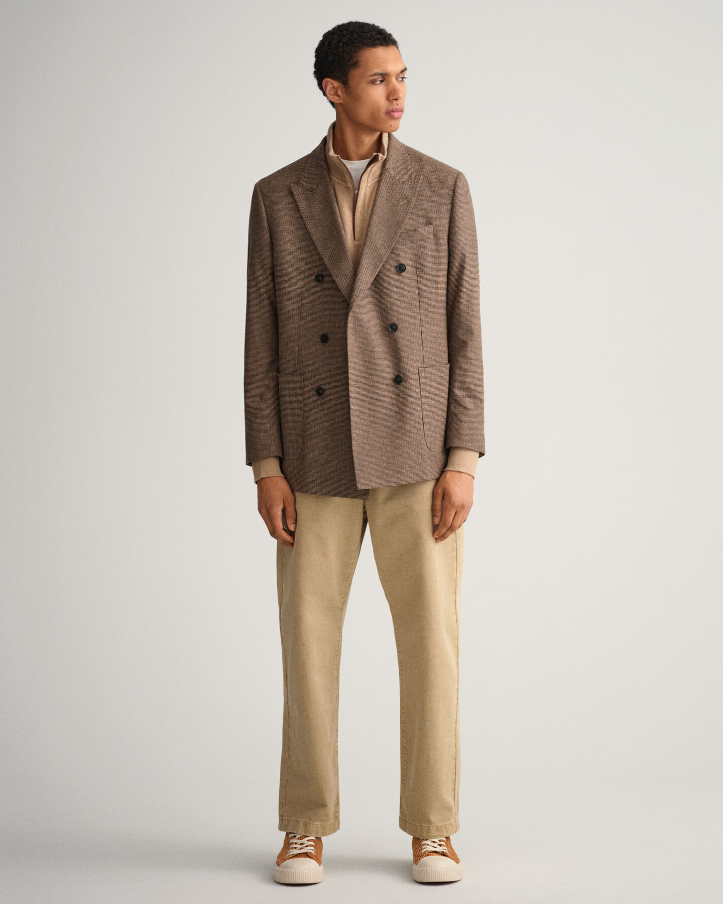 Sweatshirt com meio fecho Sacker Rib