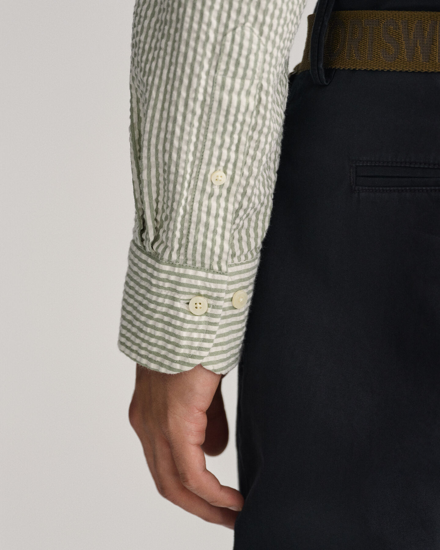 Camisa Seersucker corte normal