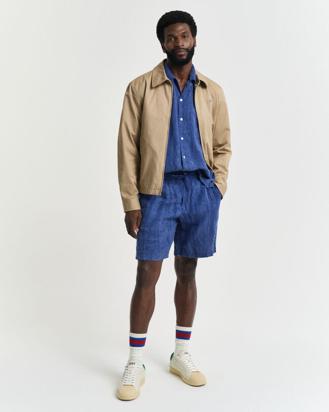 Camisa de manga curta em linho Resort relaxed fit