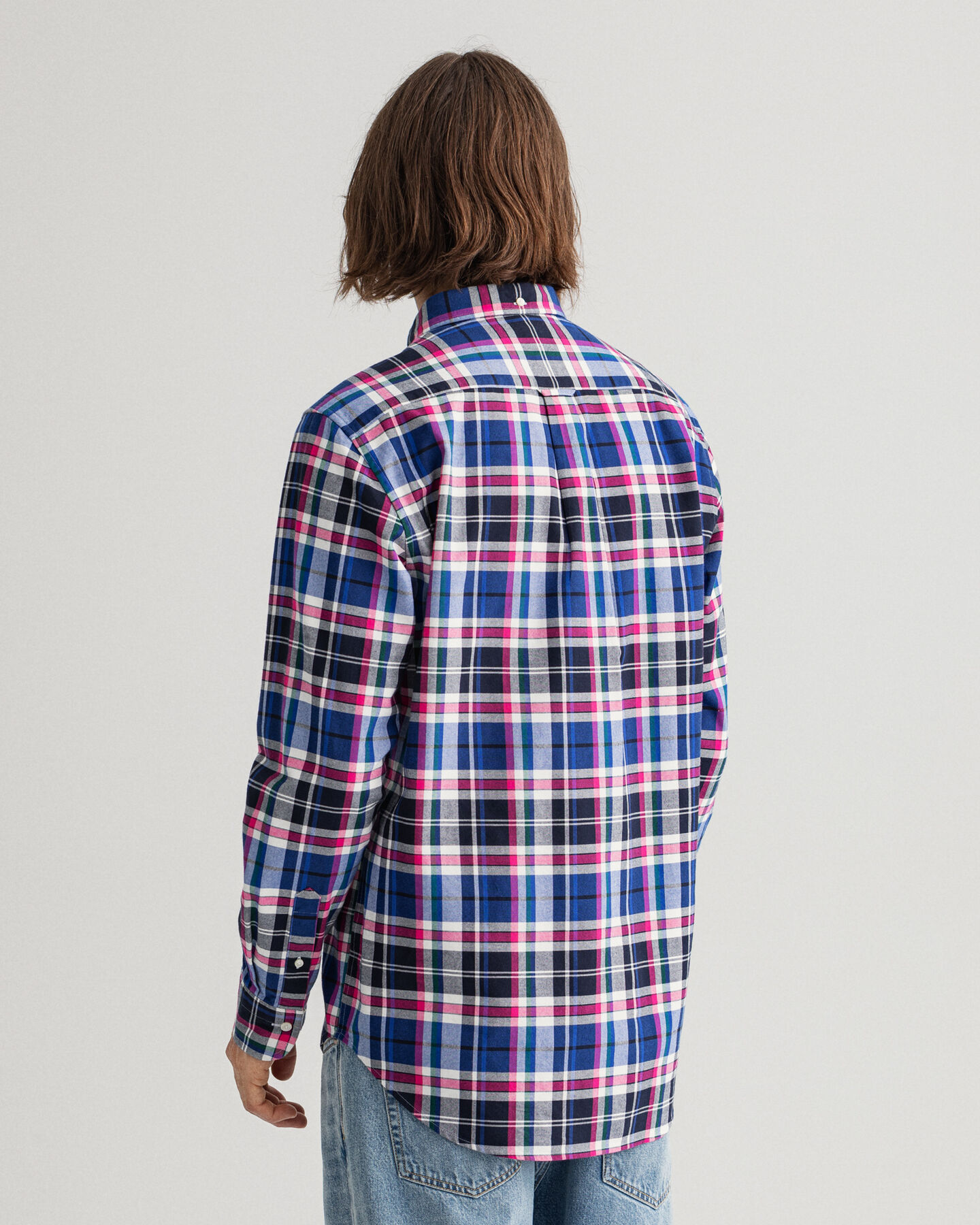 Camisa Oxford axadrezada regular fit