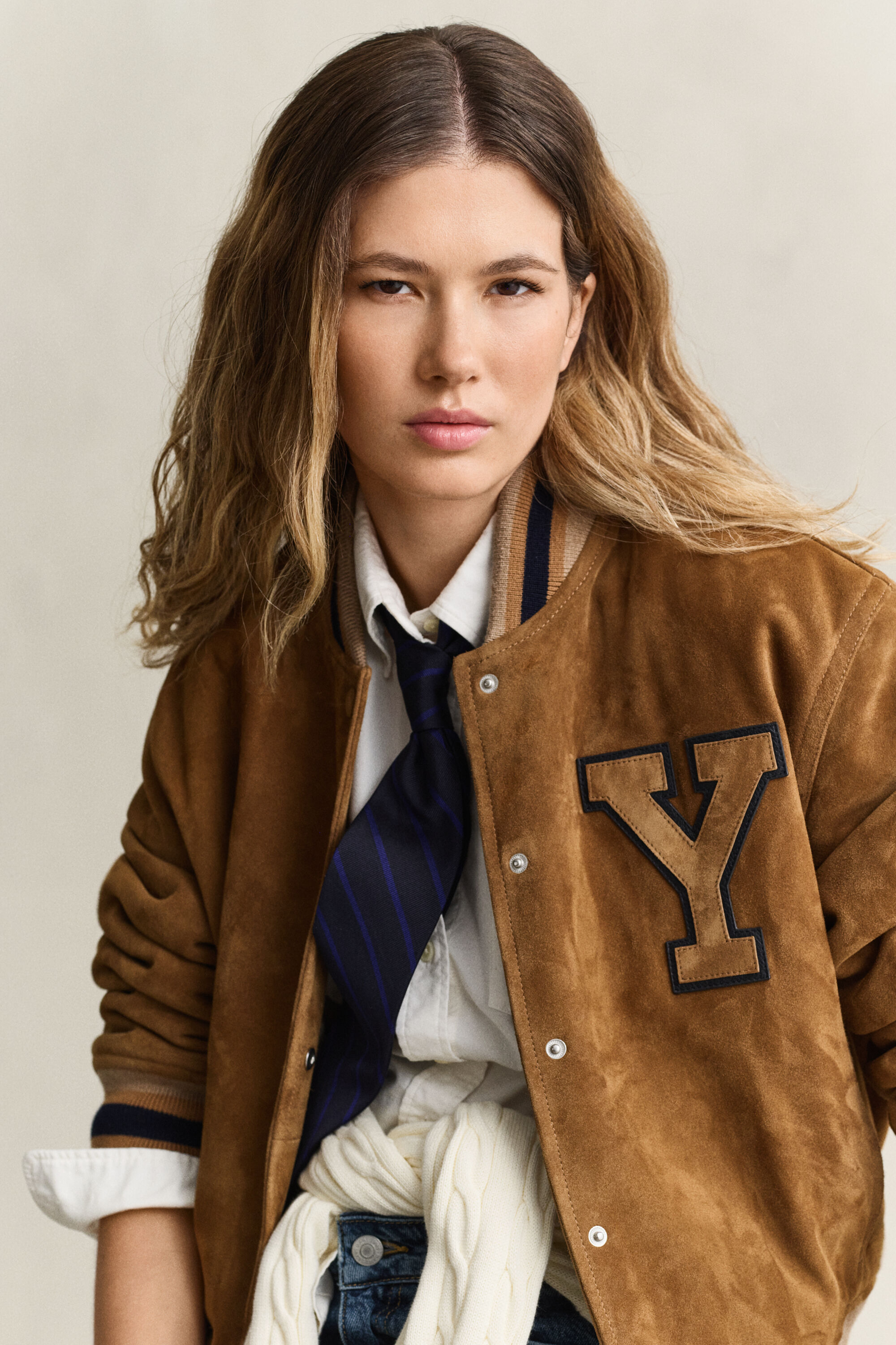 Varsity Jacket em camurça Gant x Yale