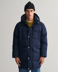 Blusão de penas comprido Alta