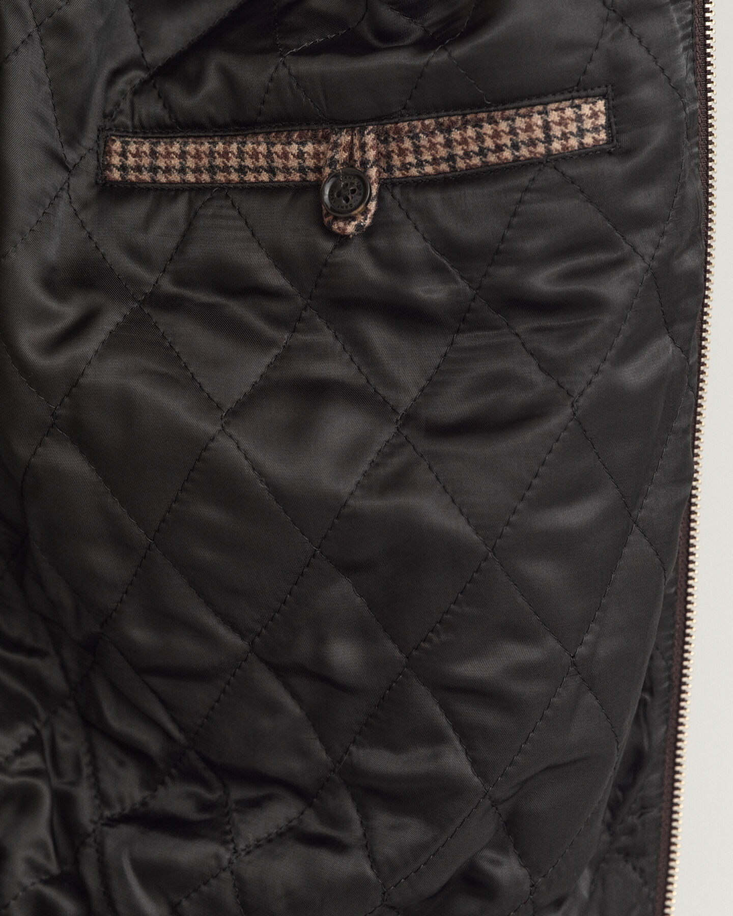 Casaco em lã Harrington com padrão de xadrez