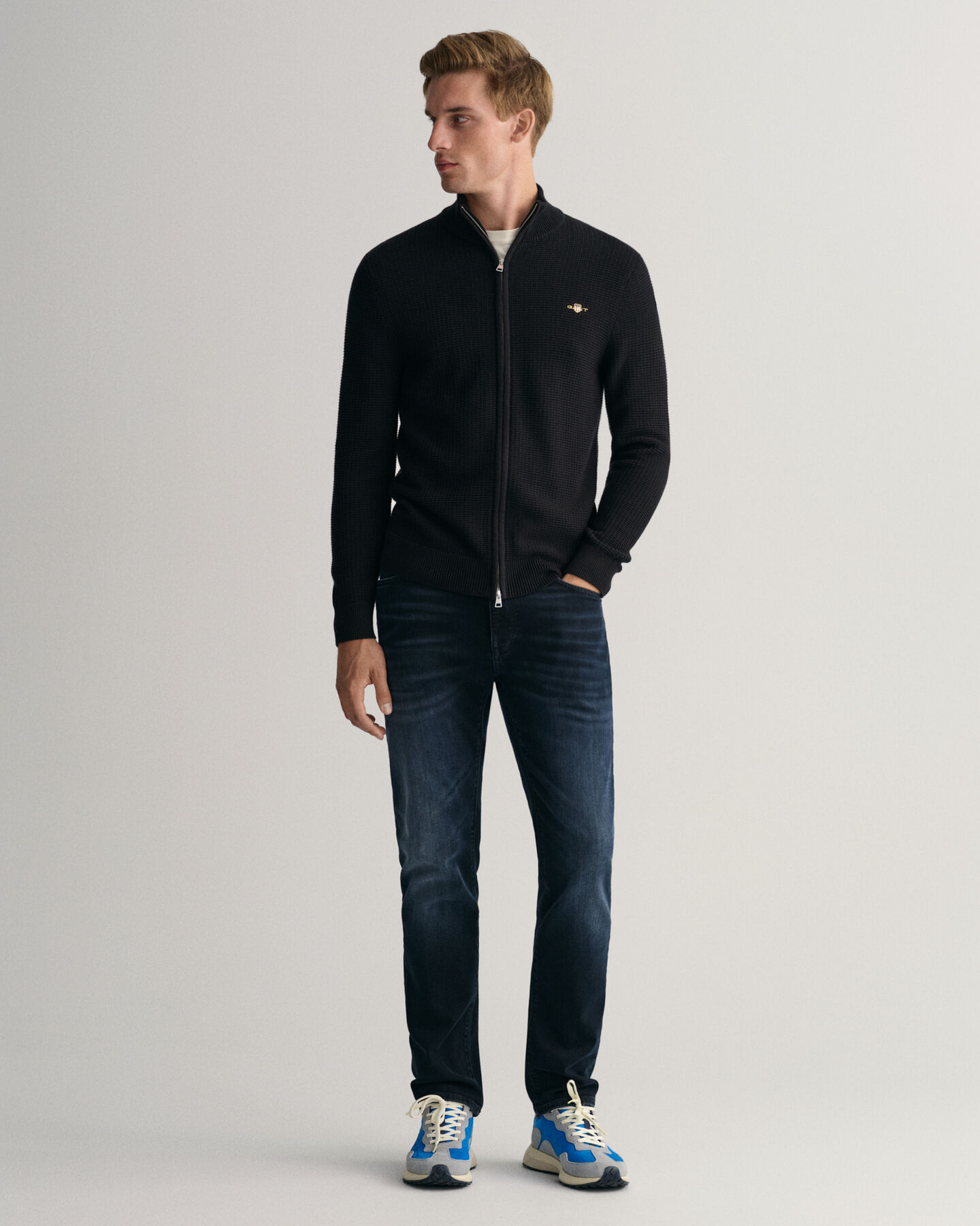 Casaco de malha em algodão Texture