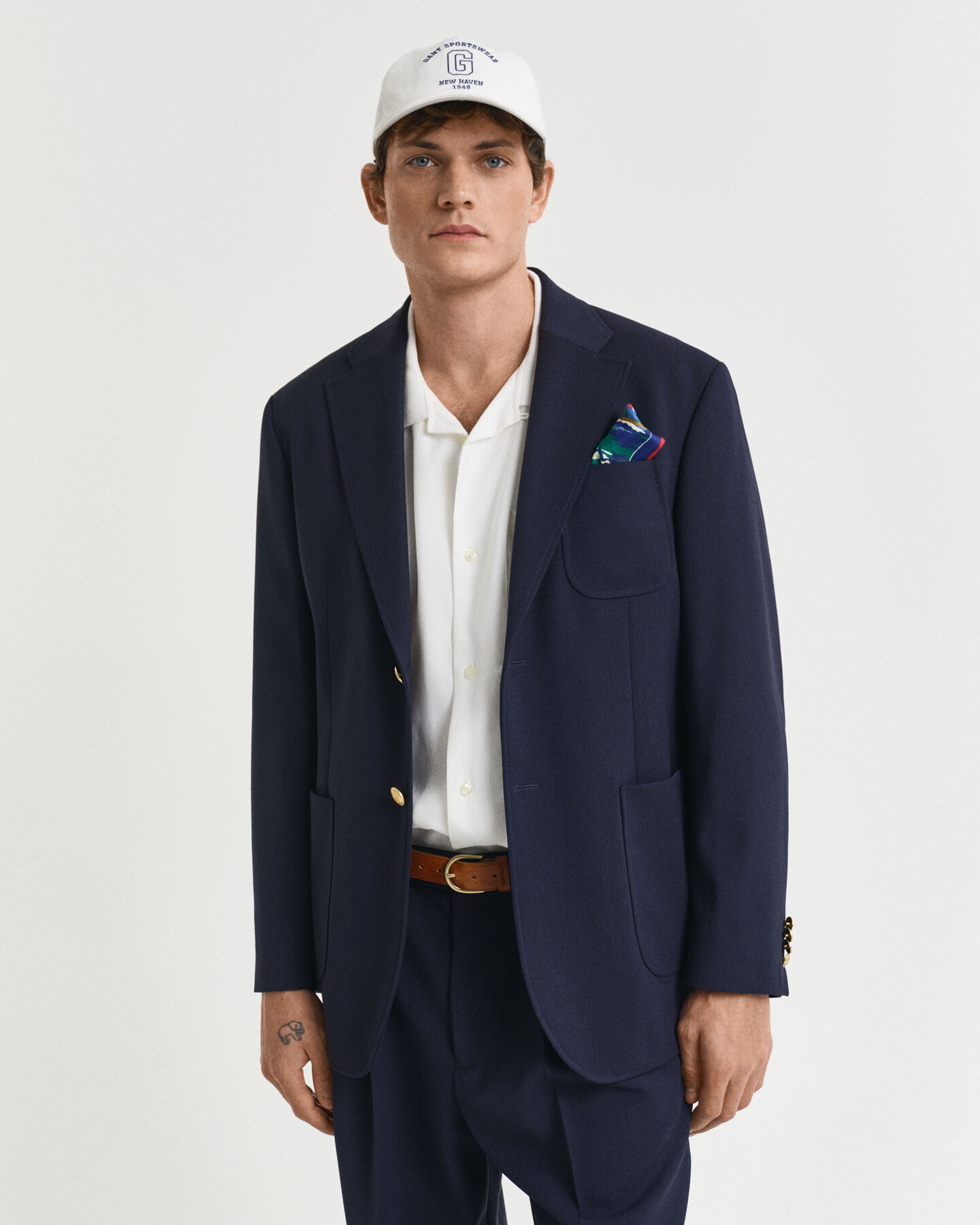 Blazer Club com emblema relaxed fit