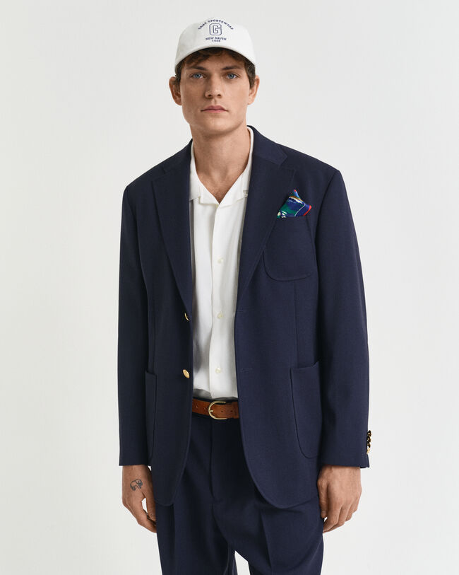 Blazer Club com emblema relaxed fit