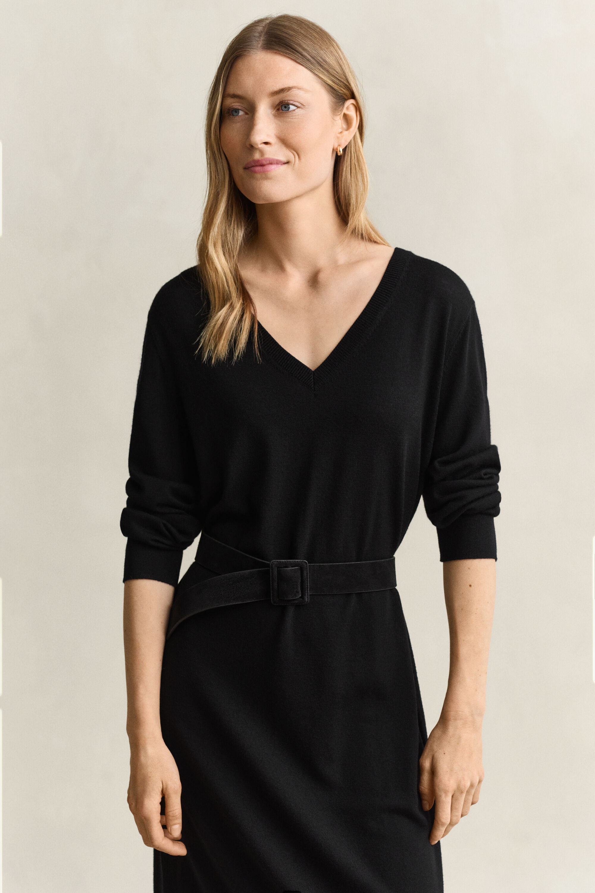 Vestido em lã de merino extrafina