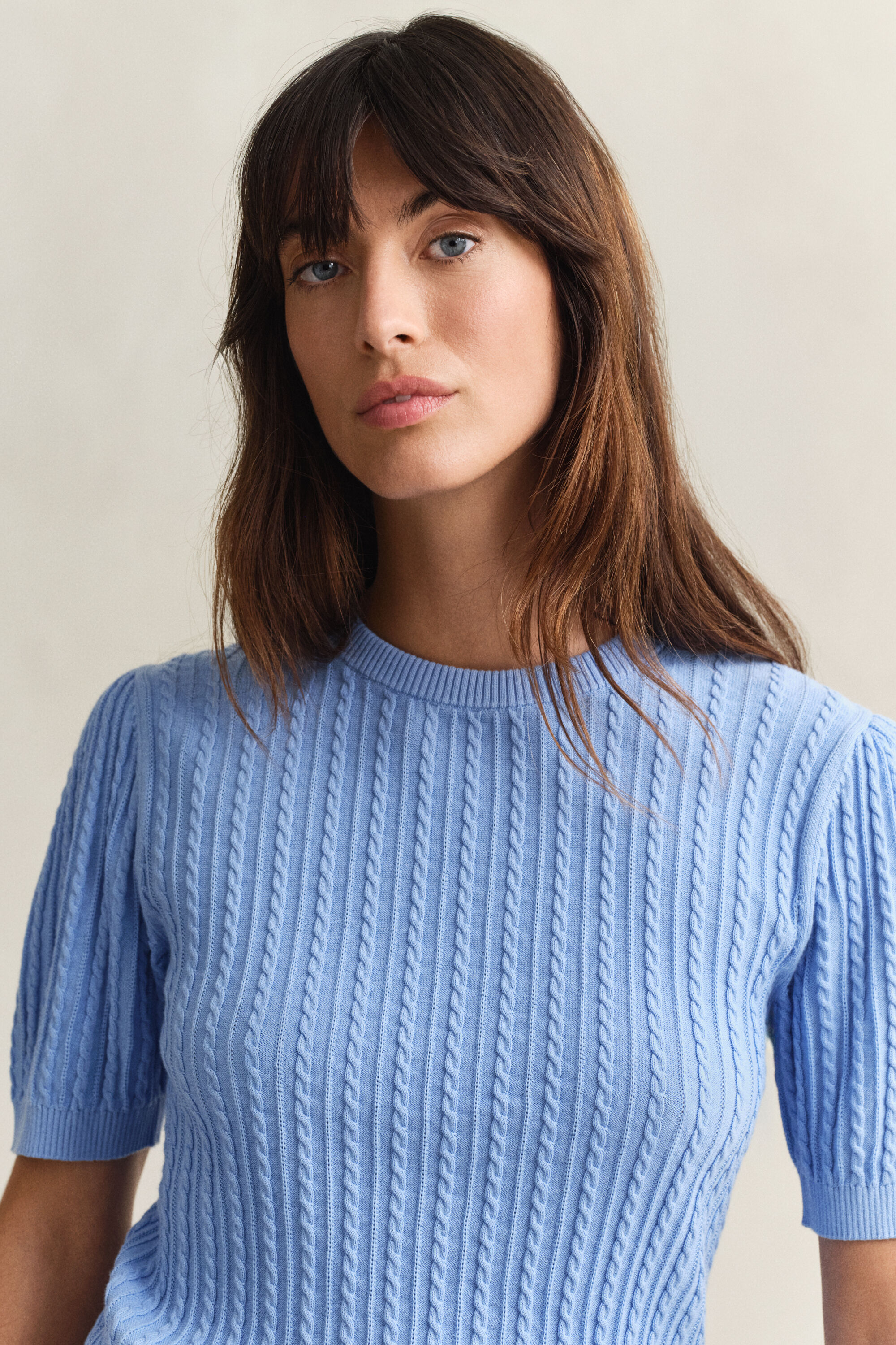 Camisola de manga curta em algodão