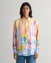 Camisa de seda com estampado Sailing oversized