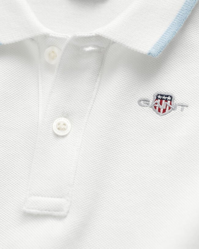 Rugger em algod&atilde;o piqu&eacute; com debrum contrastante Baby