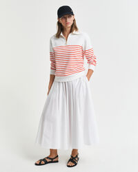 Saia de comprimento médio em algodão