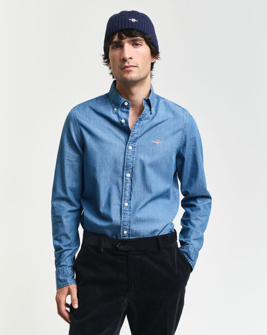 Camisa &iacute;ndigo slim fit