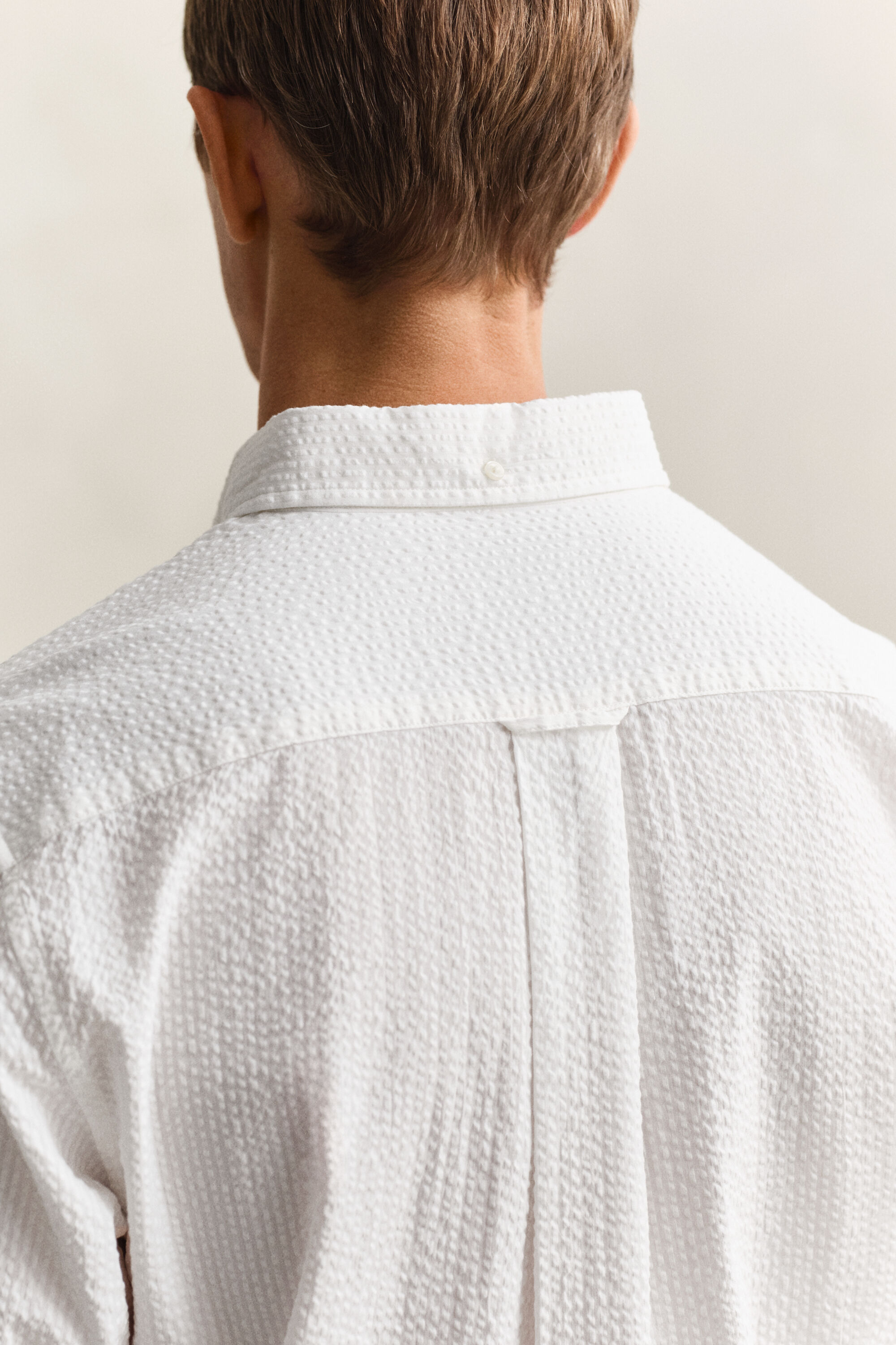 Camisa Seersucker corte normal