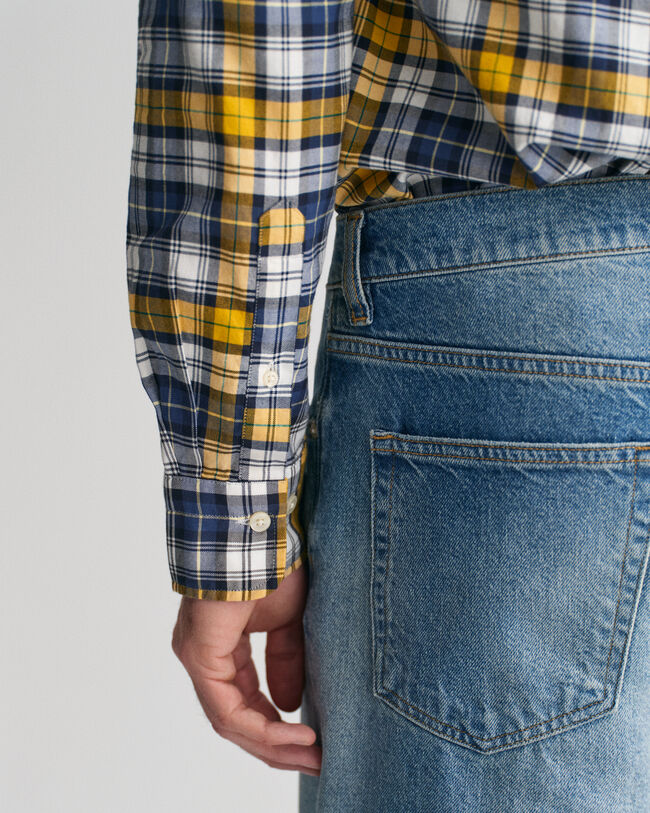 Camisa Oxford Archive com padr&atilde;o de xadrez regular fit