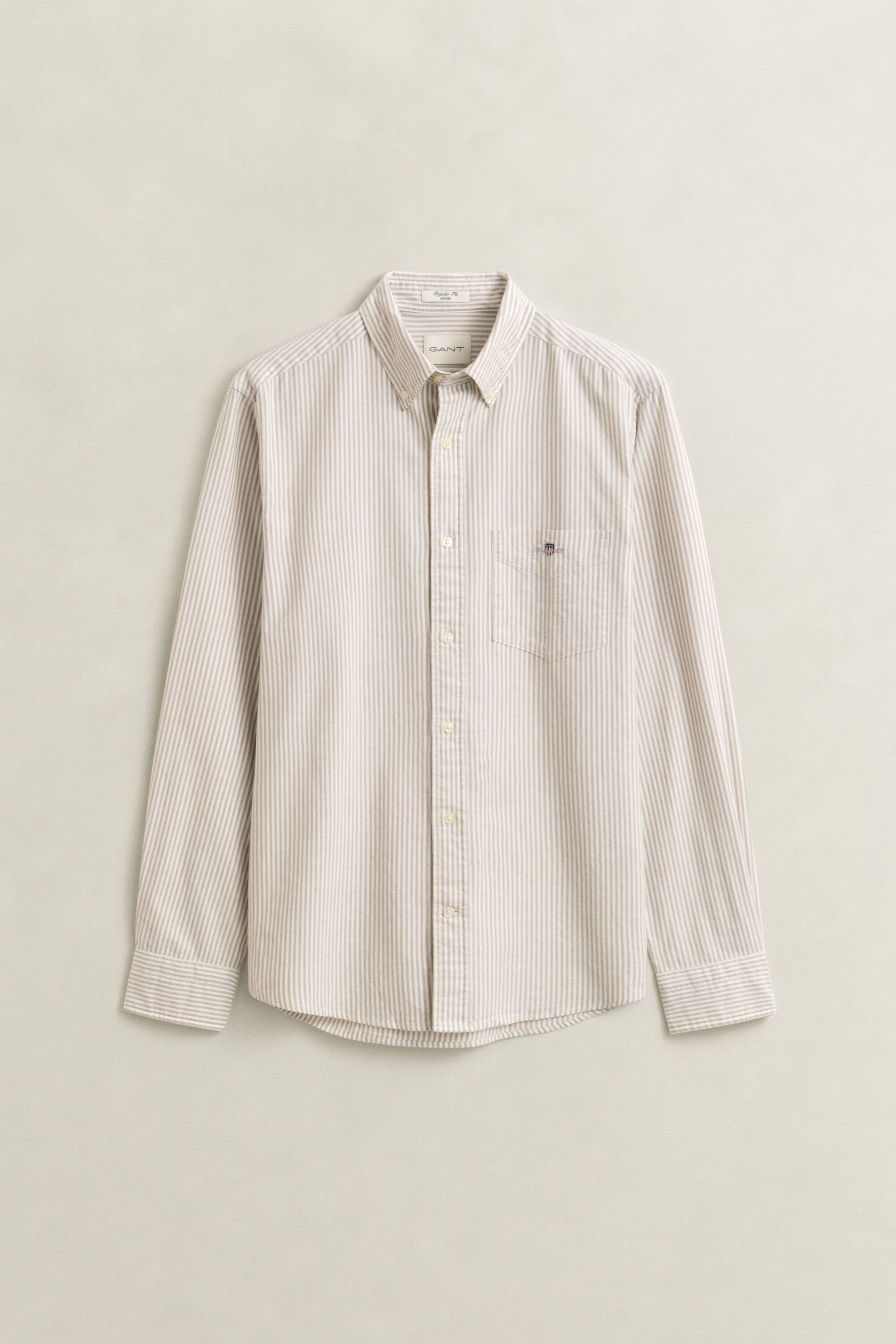 Camisa Oxford às riscas finas Classic