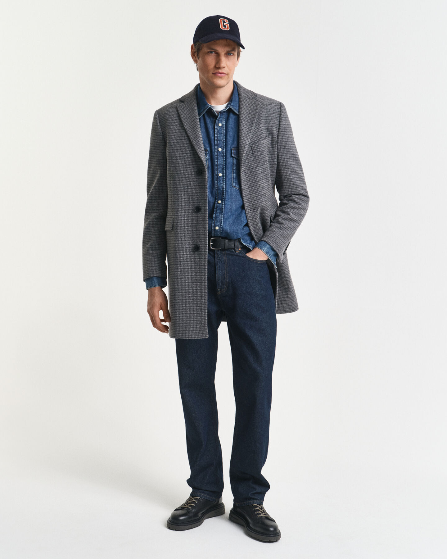 Sobretudo em lã com dois tons