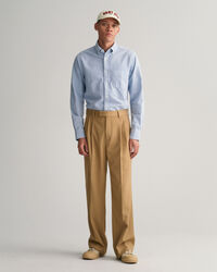 Camisa em algod&atilde;o Oxford escovado regular fit