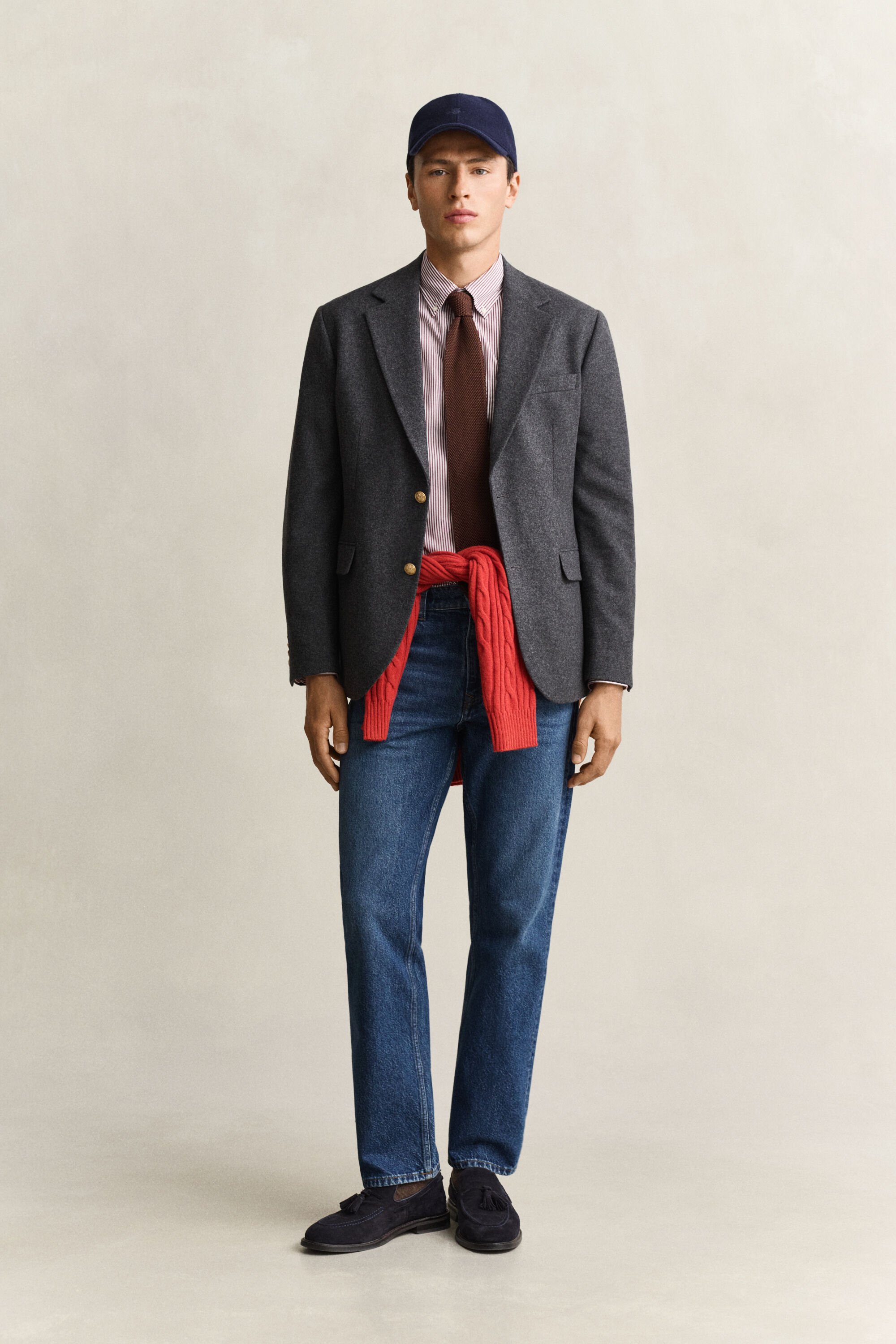 Blazer Club em lã e flanela Classic