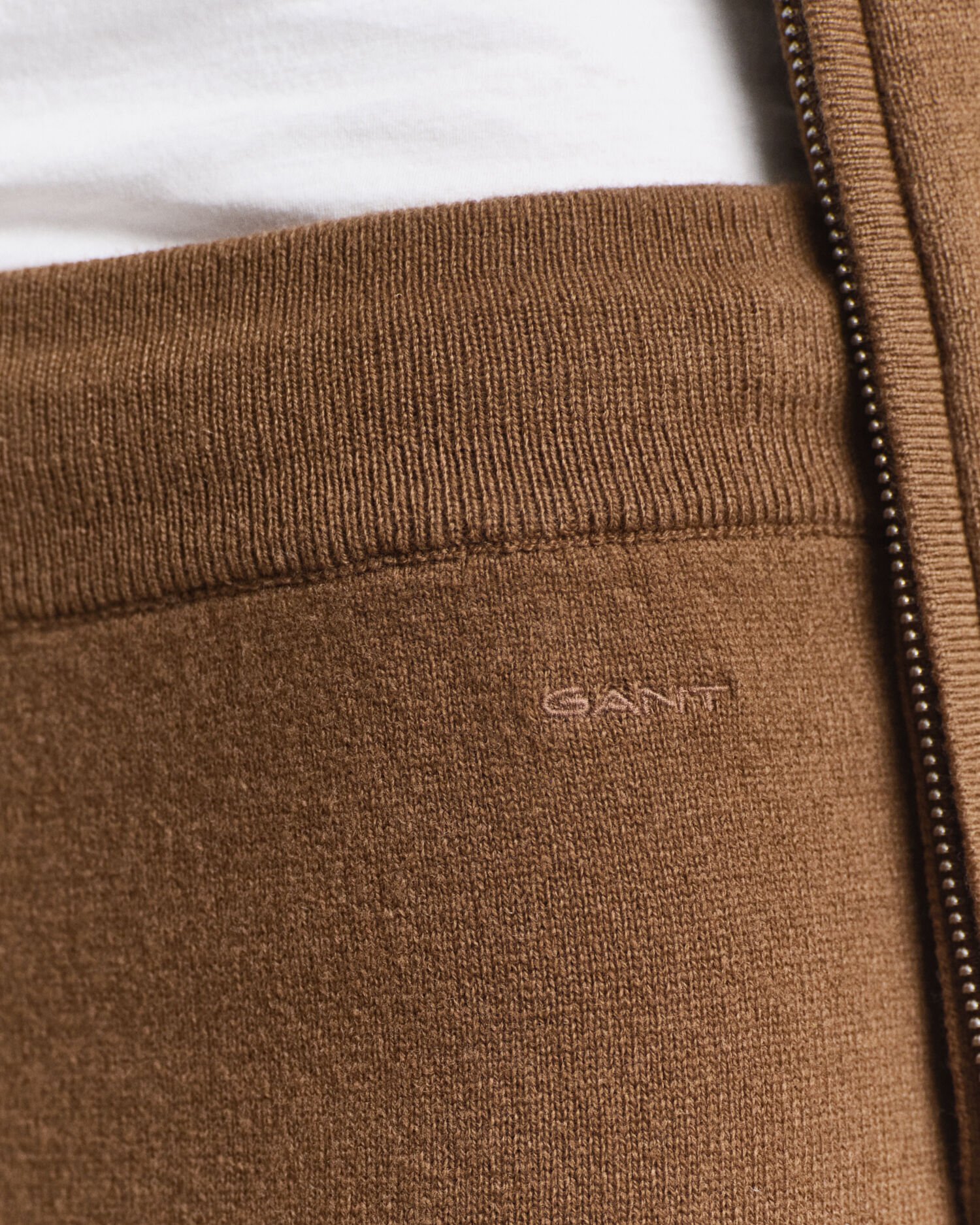 Calças em malha de lã extrafina