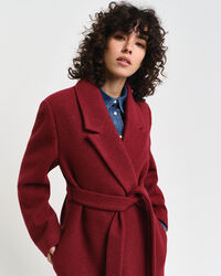 Sobretudo de trespasse texturizado