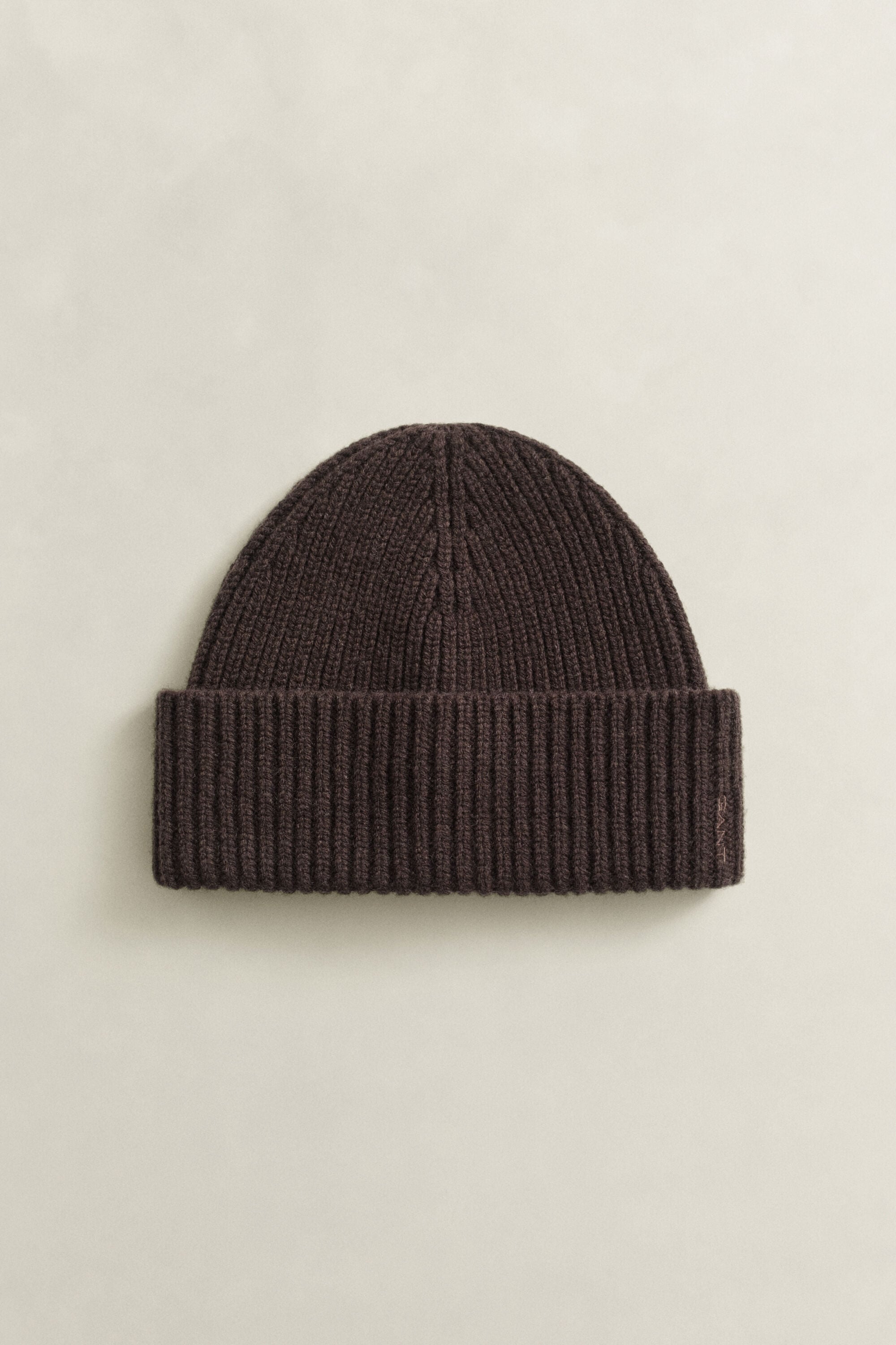 Gorro canelado em mistura de lã e caxemira