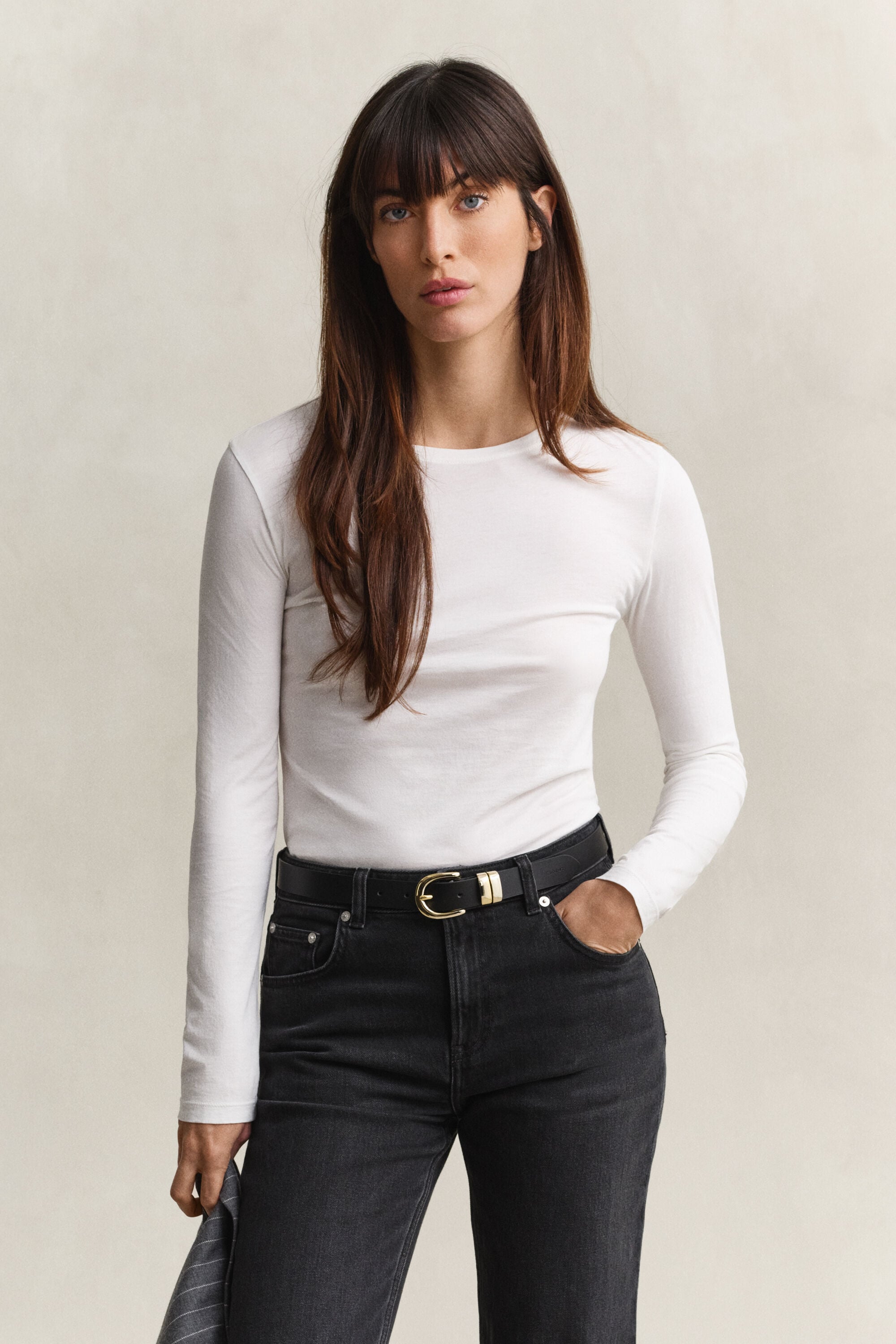 Camisola de manga comprida em algodão leve