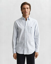 Camisa Oxford clássica com riscas finas regular fit