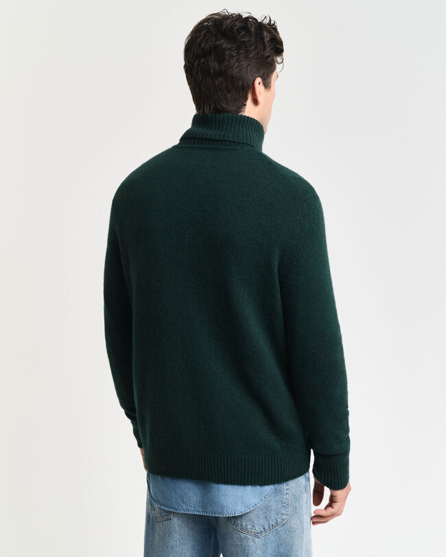 Camisola de gola alta em mistura de lã