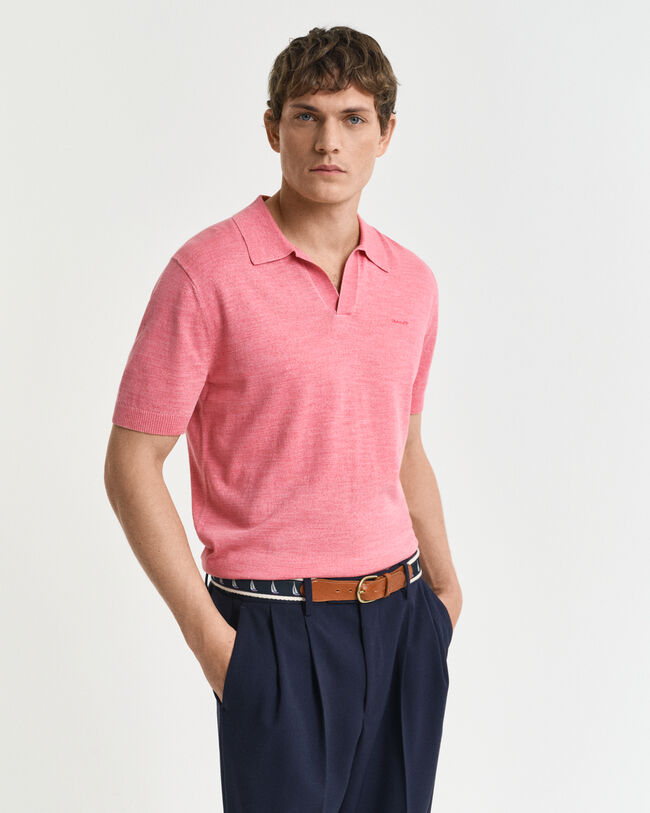 Camisola de malha estilo polo com manga curta Sunfaded