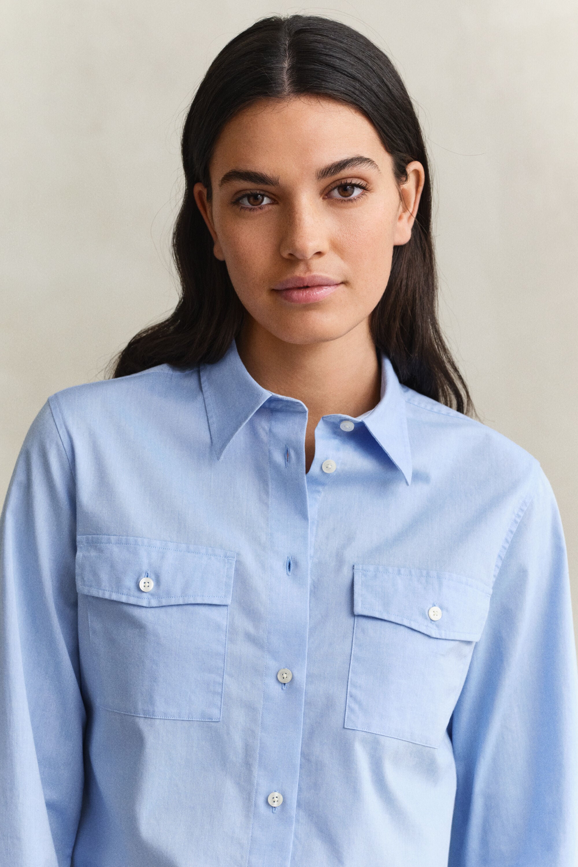 Camisa em algodão com punhos franceses